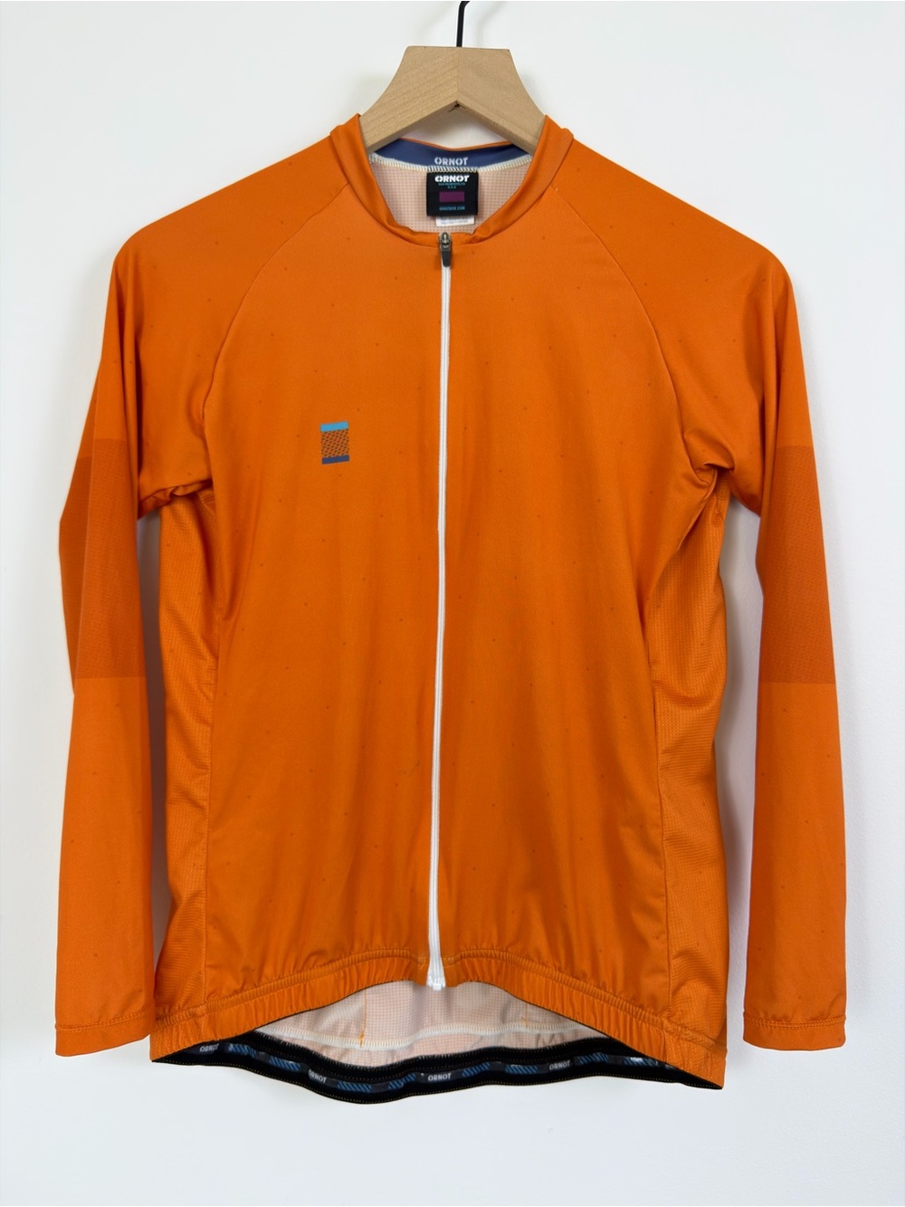 Ornot Axiom Long Sleeve Cycling Jersey Orange Full Zip Women’s  USA Made